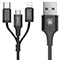 کابل تبدیل USB به microUSB / USB-C / لایتنینگ باسئوس مدل CA3IN1-ZY01 طول 1.2 متر